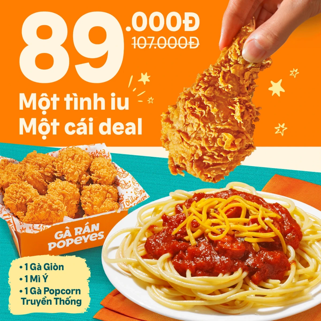 Combo Gà + Mì Ý "Siêu No" 